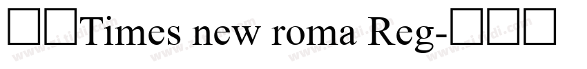 书宋Times new roma Reg字体转换
